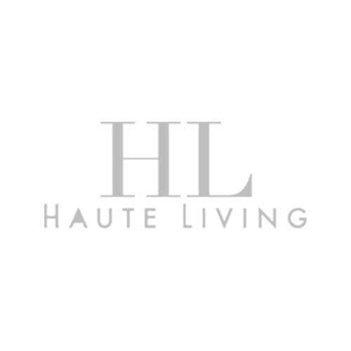 Gray Haute Living logo with large initials HL above the words HAUTE LIVING in a clean, modern font.