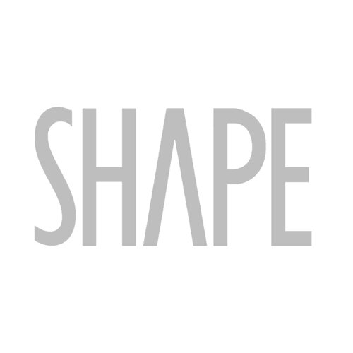 Gray SHAPE logo in bold, modern uppercase font with a stylized A on a white background.